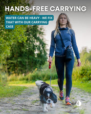 Dog Water Bottle with Detachable Water Bowl, Food Bowl & Carrying Case - HEMLI