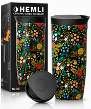 16 oz Ceramic-Lined Coffee Travel Tumbler - HEMLI
