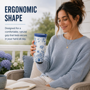 16 oz Ceramic-Lined Coffee Travel Tumbler