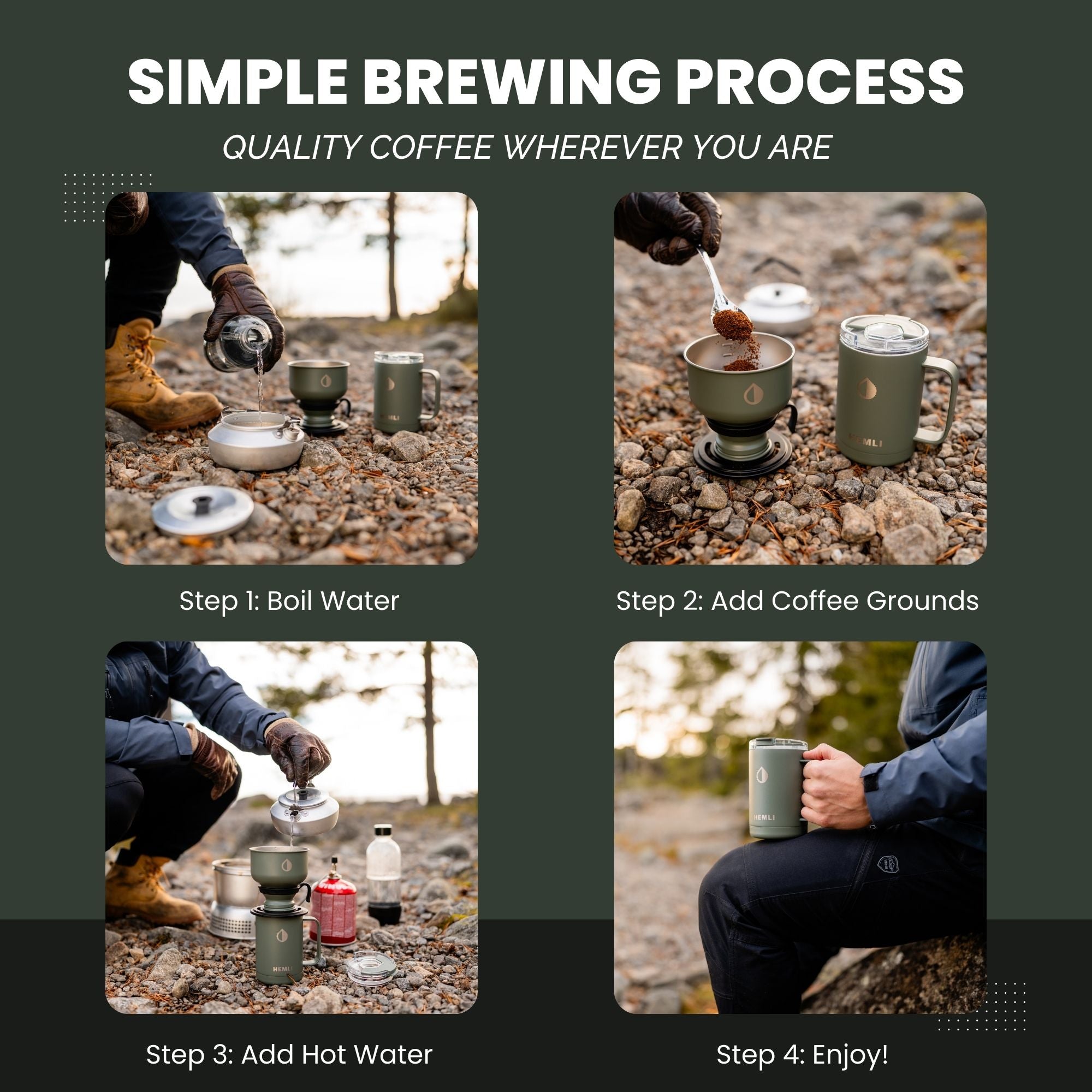 Camp Pour Over Coffee Set - HEMLI