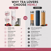 Ceramic-Lined Tea Infuser Bottle, Tea Tumbler Travel Bottle - HEMLI
