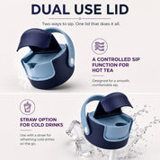 Ceramic-Lined Tea Infuser Bottle, Tea Tumbler Travel Bottle - HEMLI