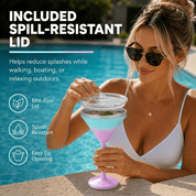 Insulated Martini Tumbler | Stainless Steel Cocktail Glass with Lid - HEMLI