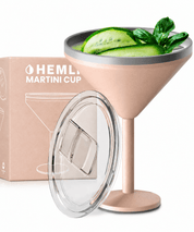 Insulated Martini Tumbler | Stainless Steel Cocktail Glass with Lid - HEMLI