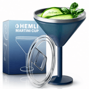 Insulated Martini Tumbler | Stainless Steel Cocktail Glass with Lid - HEMLI