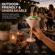 Insulated Martini Tumbler | Stainless Steel Cocktail Glass with Lid - HEMLI
